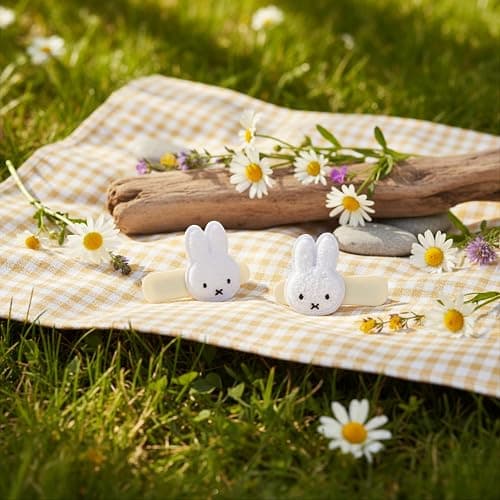 dearcloud Miffy Crease-Free Plush Hair Clips Set of 2 – Gentle, Teeth-Free & Secure Hold (Curiously Cute) thumbnail 9