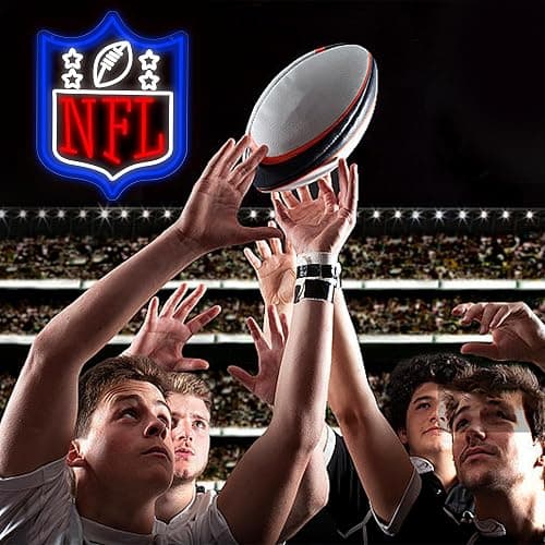 Football Neon Sign for Wall Decor Dimmable Football Led Neon Light for Man Cave or Garage Club Bedroom Birthday Gifts for Rugby Fans 5V USB Powered Size15.7 * 11.8In(ZYLD173) thumbnail 4