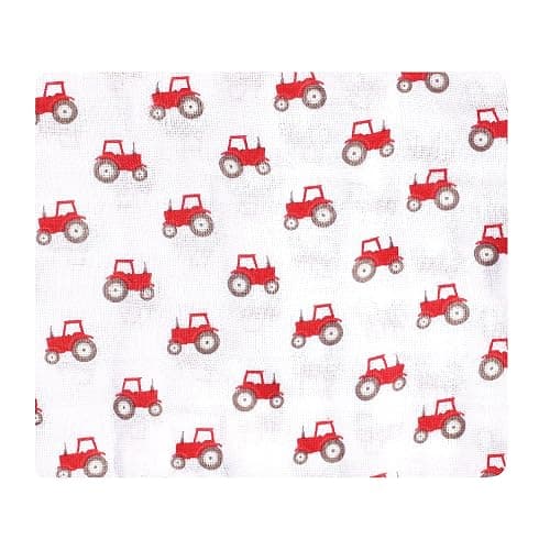 Hudson Baby Unisex Baby Cotton Muslin Swaddle Blankets, Boy Farm Animals, 3-Pack thumbnail 3