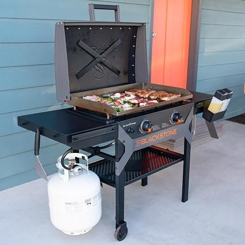 Blackstone 2311 Iron Forged 28” Omnivore Griddle with X-Braced Hood, Powder Coated Steel, Black thumbnail 2