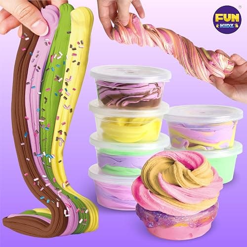 Gift Butter Slime Kit for Girls 10-12, FunKidz Ice Cream Soft Slime Making Kit Ages 8-12 Kids Slime Toys Ideal Birthday Party Present thumbnail 7