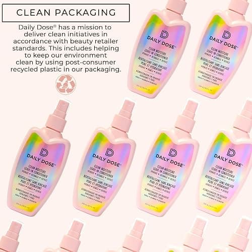 DAILY DOSE Award-Winning Clean Moisture Leave In Conditioner Spray Detangler for Dry, Damaged & Frizzy Hair. Instantly Softens, Smooths & Adds Shine for Kids & Adults. Vegan, Sulfate-Free, Color Safe thumbnail 9