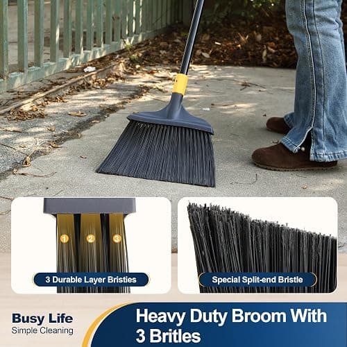 Yocada Heavy-Duty Broom Outdoor Commercial Broom 54Inch | for Courtyard Garage Lobby Mall Market Floor Home Kitchen Room Office Pet Hair Rubbish thumbnail 3