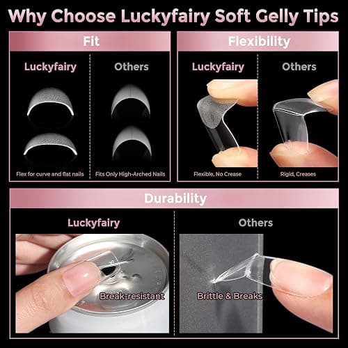 square false nails clear thumbnail 7
