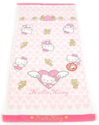 Hello Kitty Lovely Towel Set 2pcs 31.5X15.7 100% Cotton Bath Shower Pink Blue thumbnail 4