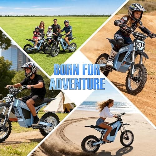 Tuttio Soleil01 GB Electric Dirt Bike, 2026 Upgrade E-Dirt Bike 37MPH Fast Electric Bike with 48V 21Ah Battery, 3 Speeds, 3000W Peak Off-Road Ebike for Adults Teens Boys Girls thumbnail 6