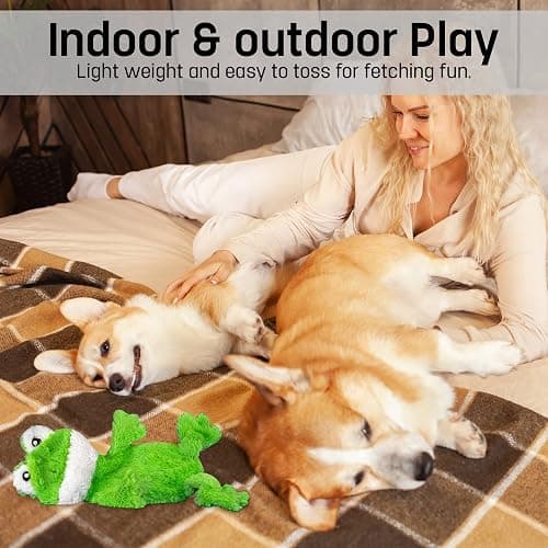 FGA MARKETPLACE Frog Flat NO Stuffing NO Squeak Plush Dog Toy, Funny Style Will Entertain Your Pet for Hours, Recommended for Small and Medium Dog 21 INCH Long thumbnail 6