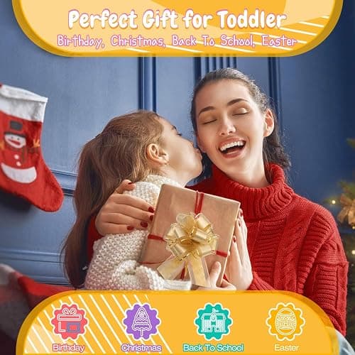 Busy Board with LED Light Switches, Montessori Toys for 1 2 3 Years Old, Toddlers Wooden Toy Sensory Activity Board, Travel Toys for 1+ Year Old Boy & Girl Birthday Gift thumbnail 4