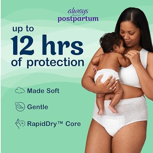 Always Discreet Postpartum and Adult Incontinence Underwear for Women, Small/Medium, Maximum Protection, 14 Count thumbnail 2