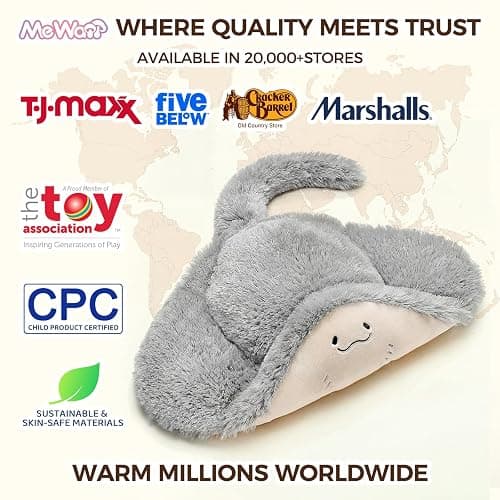 Mewaii Stingray Microwavable Unscented 1.6lbs Volcanic Rock Heating Pad 50-Minute Lasting Warmth Perfect Fit Heatable Stuffed Animals Plush for Period Cramps Menstruation Gifts for Girls Women thumbnail 9