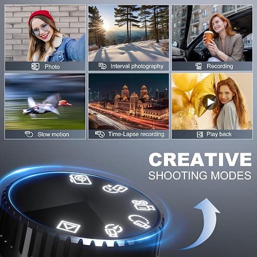 Ture 48MP&4K Digital Cameras for Photography with WiFi & App Control, Vlogging for YouTube with Bag,Compact Travel Camera,Perfect for Entry-Level Users and Beginners with Macro&Wide Lens-32GB Card thumbnail 3