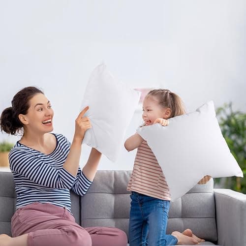 Utopia Bedding Throw Pillows Insert (Pack of 2, White) - 18 x 18 Inches Bed and Couch Pillows - Indoor Decorative Pillow - White - 18x18 Inch thumbnail 3