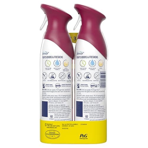Febreze Air Freshener Spray, Odor-Fighting Room Spray, Vanilla Suede Scent, 8.8oz, 2 Count thumbnail 4