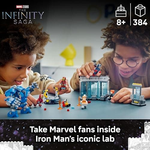 LEGO Marvel Iron Man’s Laboratory: Hall of Armour - Super Hero Building Toy with a Mech Figure, 5 Minifigures incl. Aldrich Killian & a Dum-E Robot - Avengers Gift for 8+ Year Old Boys & Girls 76315 thumbnail 4
