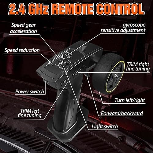 RC Drift car, 1/43 Mini Rc Drift car with Gyroscope, 2.4GHz Full Proportional Remote control Cars, 4WD High Speed Racing with Lights, Racing Tires, Model Cars Gift for Adults, Kids, Boys, Girls thumbnail 6