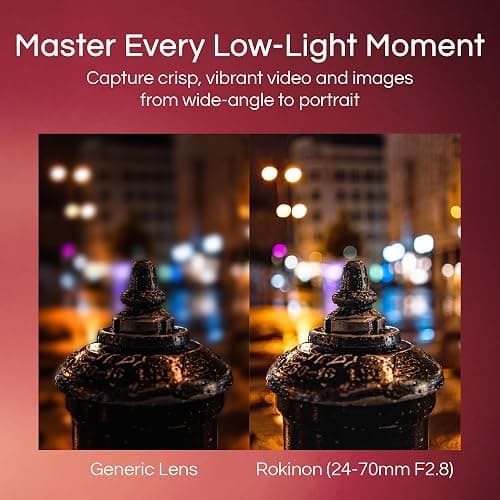 Rokinon 24-70mm F2.8 AF Zoom Lens for Sony E – Full Frame, Par-Focal, Fast Autofocus, Weather Sealed, UMC Coated, Cinematic Video Ready, Silent Operation, Manual Control Support, Custom Switch thumbnail 5