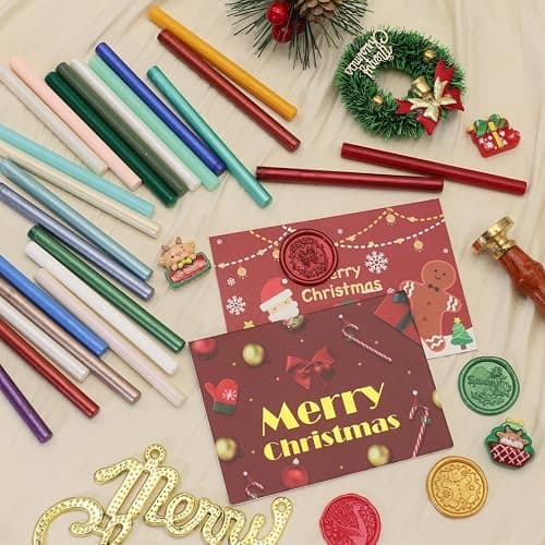 100 Pcs Sealing Wax Sticks for Wax Seal Stamp, Assorted Color SealingWax Glue Gun Wax Seal Sticks Mini WaxGun Stick, Mixed Colors WaxSeal Kit Great for Wedding Invitations (100B) thumbnail 3