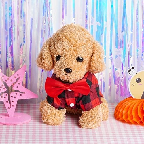 Tongcloud 3 Pack Plaid Puppy Cat Shirt - Cute Dog & Cat Shirts for Extra Large Dogs & Cats - Birthday Party & Holiday Photo(Red, Blue & White, X-Large) thumbnail 6
