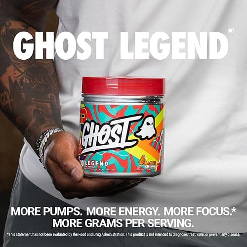 GHOST Legend Pre-Workout Powder, Orange Cream - 30 Servings – Pre-Workout for Men & Women with Choline, L-Citrulline, & Beta Alanine for Energy & Focus thumbnail 3