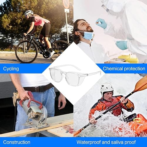 Safety Glasses for Women Anti Fog Safety Goggles Blue Light Blocking Nurse Eye Protection With Side For Men thumbnail 6