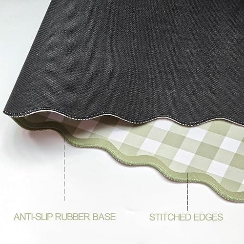 ohisxiacy Scalloped‌ Green Checkered Desk Mat Cute Pastel Large Gaming Mouse Pad Gingham Kawaii Cottagecore ‌Vintage‌ Girly Keyboard Computer Mat Aesthetic Desk Pad Accessories Office Decor for Women thumbnail 5
