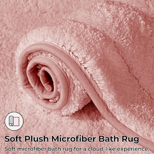 GRANNY SAYS Pink Bathroom Rugs Non Slip Washable, 24"x 36", Soft Bath Mats for Bathroom, Microfiber Shag Rug, Absorbent Bath Floor Mat, Large Bath Rug for Shower, Tub, Bedroom thumbnail 5