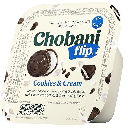 Chobani, Flip, Low-Fat Greek Yogurt Cookies & Cream, 4.5oz - Image 1