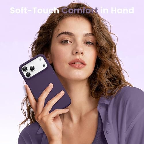 GONEZ for iPhone 18 Pro Case/iPhone 17 Pro Case, Deep Purple | Fit for MagSafe, Screen Protector, Full Camera Protection, Premium Silicone Cover Shockproof Drop Protection Slim Phone Case thumbnail 6