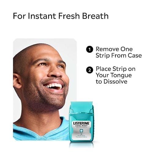 Listerine PocketPaks Breath Strips, Cool Mint, 24-Strip Pack, 3 Pack | Breath Freshener, Dissolves Instantly, Kills 99% of Bad Breath Germs, Travel Essentials thumbnail 4