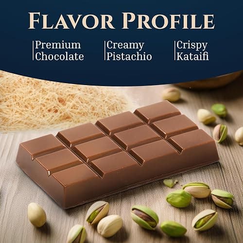 Eastanbul Dubai Chocolate Bar Pistachio, 2.5oz Mini Treat, Premium Pistachio Dubai Chocolate Bar, Viral Candy with Shredded Phyllo Dough, Knafeh, Gift Box thumbnail 6