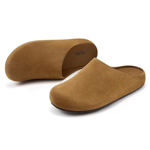 Stelle Clogs Women Mens Arch Support Suede Soft Cork Footbed Sandals Potato Shoes Slip on Home Slippers Non-Slip Comfort - Image 1