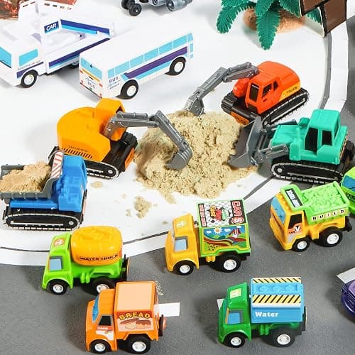 JOYIN Ensemble de Véhicules Jouets Voitures et Camions de Ville de 25 Pièces pour Enfants en Bas âge, Filles et Garçons, Ensemble de Voitures Moulées sous Pression thumbnail 2