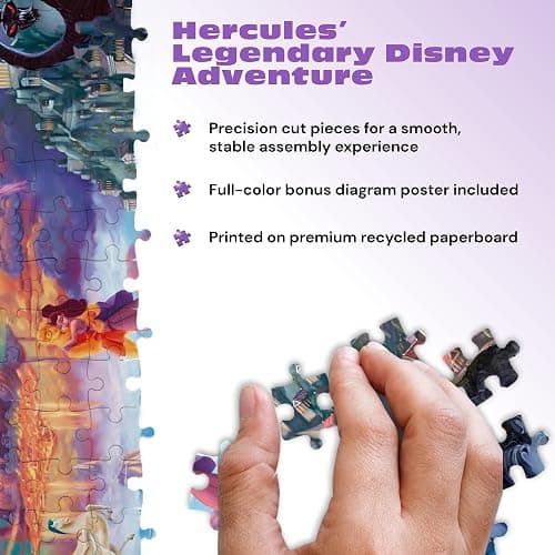 Ceaco Thomas Kinkade Puzzles – Disney’s Hercules 1000 Piece Jigsaw Puzzle, Disney Puzzle for Adults with Premium Board & Poster thumbnail 4