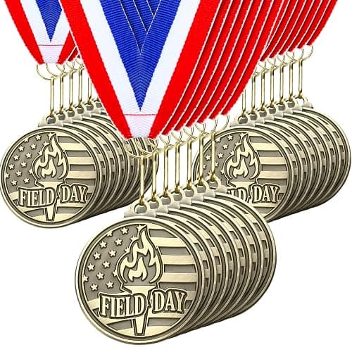 Quelay 30 Pcs 2'' Gold Awards Medals Bulk Winner Medals with Neck Ribbons Encourage Team Participation for Adults Trophy Award Prize Gift Competitions Graduation Party - Image 1