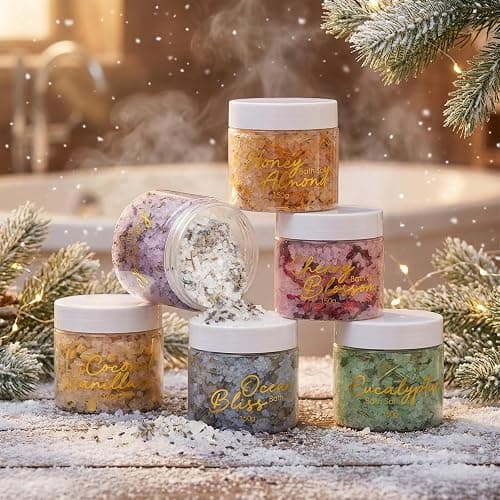 Christmas Gifts for Women - 15 Pcs Luxury Spa Gift Set Bath and Body Gift Set for Mom & Dad | Perfect Mothers Day Gifts, Birthday Gifts with 6 x 150g Bath Salt & 6 x 100g Bath Bomb thumbnail 4