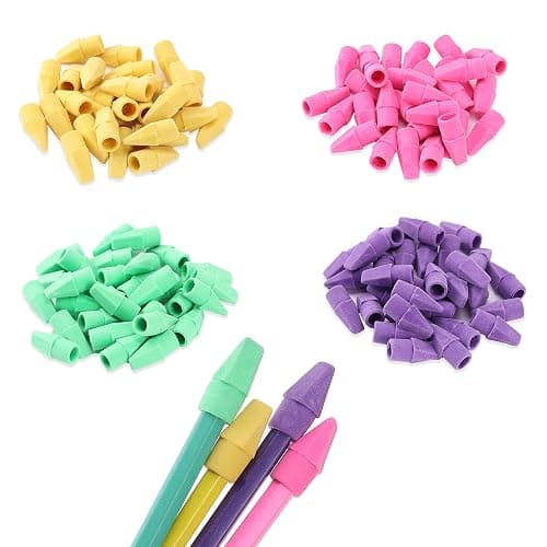 Mr. Pen- Pencil Top Erasers, 120 Pack, Latex-Free, No-Smudge | Cap Pencil Erasers for Precise Erasing, Kids, Teachers, Studying Supplies, Vibrant Colors thumbnail 7