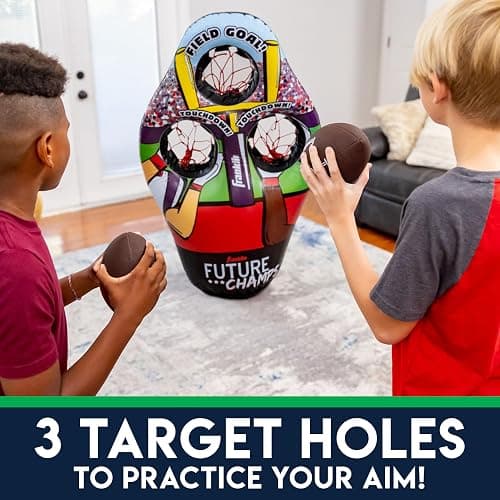 Franklin Sports Kids Football Target Toss Game - Inflatable Throwing Target Toy with Soft Mini Footballs - Fun Kids Sports Game thumbnail 6