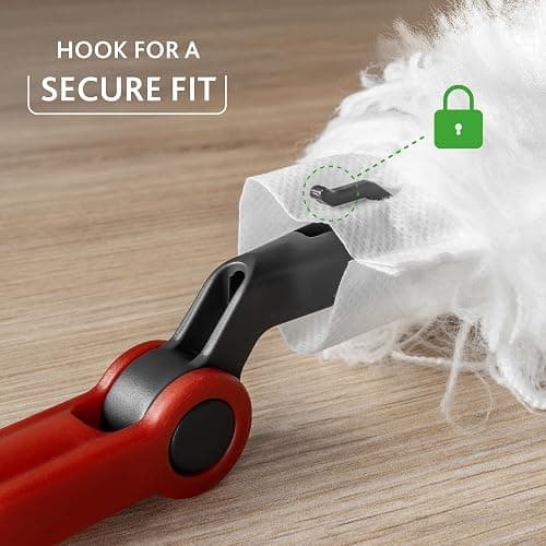 O-Cedar Flex & Catch Heavy Duty Dusting Kit with 15 Disposable Duster Refills | New & Improved Model | Extendable 3 Ft Handle with Stay-On Duster Hook | Traps 3X More Dust Than Feather Dusters thumbnail 5