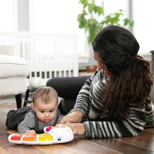 Baby Einstein Glow & Discover Light Bar Musical Toy, Activity Station, Sitting Up and Tummy Time Toy, Color and Animal Learning Toy, Infant Ages 3 Months+ thumbnail 2