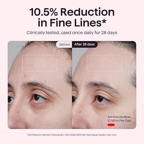 wavytalk Red Light Therapy Mask for Face, Glow Time LED Face Mask Light Therapy for Anti-Fine Line, Acne Treatment and Skin Rejuvenation with Red, Near-Infrared Light, Blue & Amber Light Therapy White thumbnail 3