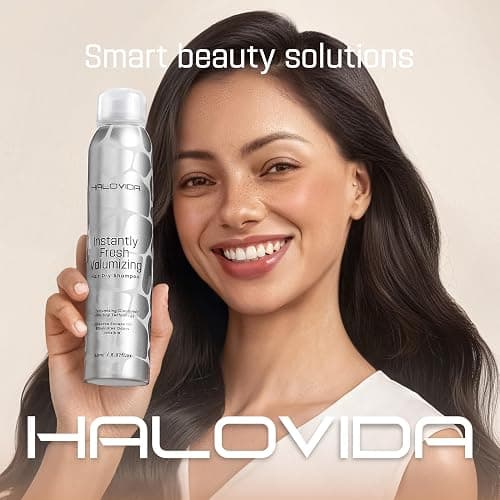 HALOVIDA Dry Shampoo for Women, Invisible Dry Scalp Shampoo Spray for Dark Hair Leaves No White Residue, Absorb Oils, Volumizing & Refresh Hair for 72 Hours, 5.07 Fl Oz thumbnail 7