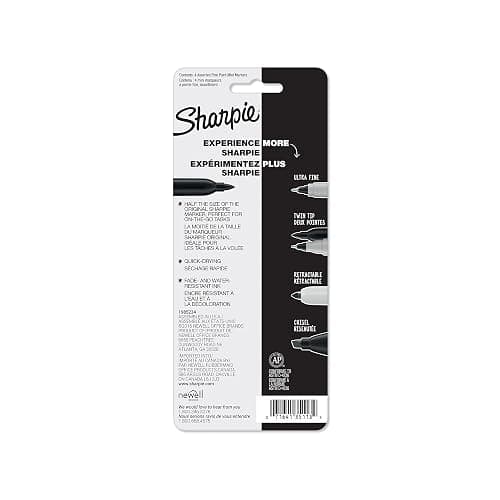 Sharpie Mini Permanent Markers, Fine Point, Assorted Colors, 4 Count thumbnail 6