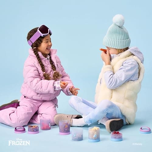 Whiskware Disney Princess Frozen, Stackable Snack Containers for Kids, Durable Food Storage Containers for Daycare, Car, and Airplane Travel, Dishwasher Safe, Anna and Olaf thumbnail 2