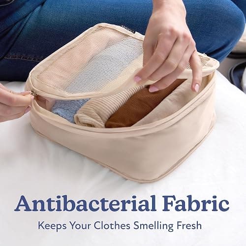 Vandel Compression Packing Cubes for Women, Set with Hanging Toiletry Bag | TSA Approved, Includes Laundry Bag, Compressible Carry On Suit Case Organizer Luggage Packing Cubes for Travel Organizer thumbnail 6