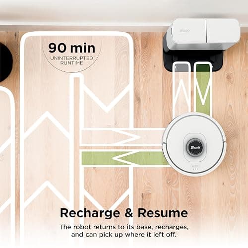 Shark Matrix Clean | Robot Vacuum Cleaner with Powerful Suction for Pet Hair, Rugs, Carpets & Hard Floors | Self-Empty Base | 60-Day Capacity | Voice Control | LiDAR Navigation | White | AV2511AE​ thumbnail 8