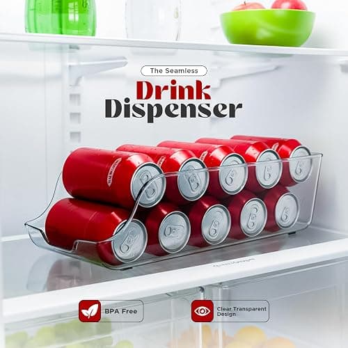 Utopia Kitchen Soda Can Organizer and Dispenser for Refrigerator/Pantry - Durable Can Storage Organizer Fridge & Kitchen Organization - (Clear, Set of 2) thumbnail 4