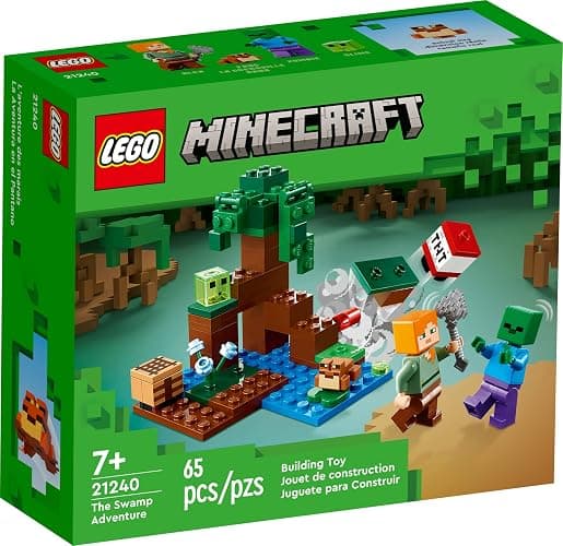 LEGO Minecraft The Swamp Adventure 21240, Building Game Construction Toy with Alex and Zombie Figures in Biome, Birthday Gift Idea for Kids Ages 8+ thumbnail 6