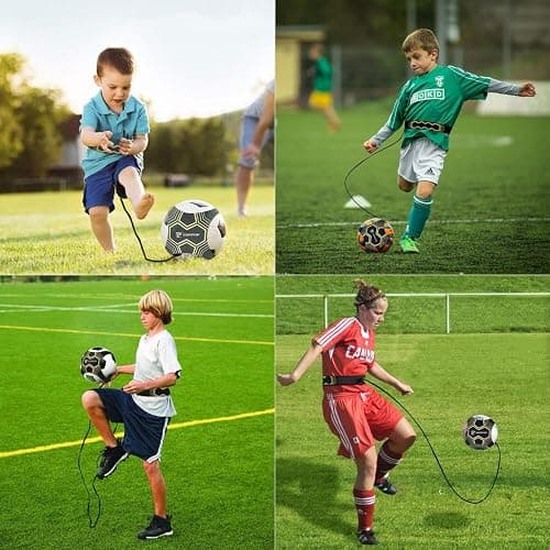 Soccer/Volleyball/Rugby Trainer, Football Kick Throw Solo Practice Training Aid Control Skills Adjustable Waist Belt for Kids Adults thumbnail 3