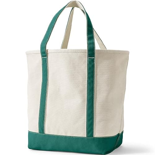 Lands' End Open Top Canvas Tote Bag thumbnail 4