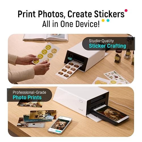Liene PixCut S1 Color Sticker Printer & Cutting Machine - All-in-One Sticker Maker for DIY Crafts, Custom Labels & Gifts. Thermal Dye-Sublimation Photo Printer, 300 DPI, Precise AI Auto-Cutting thumbnail 11